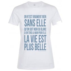 T-shirt femme Generique Blanc Plus Belle La Vie